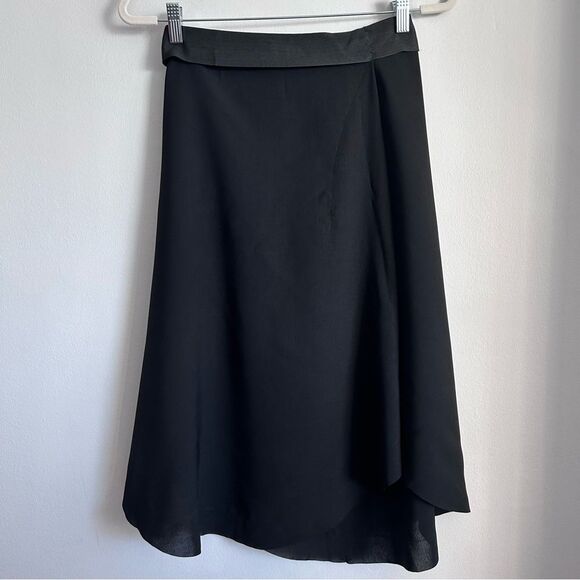 COS Mid-Length Overlapping Skirt in black - Picture 14 of 14